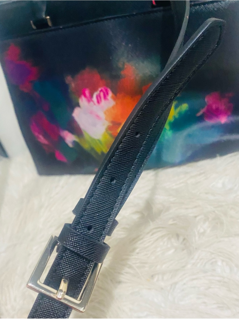 Ted Baker Sanyar Paint Brush Printed Top Handle Satchel Bag - Picture 5 of 8